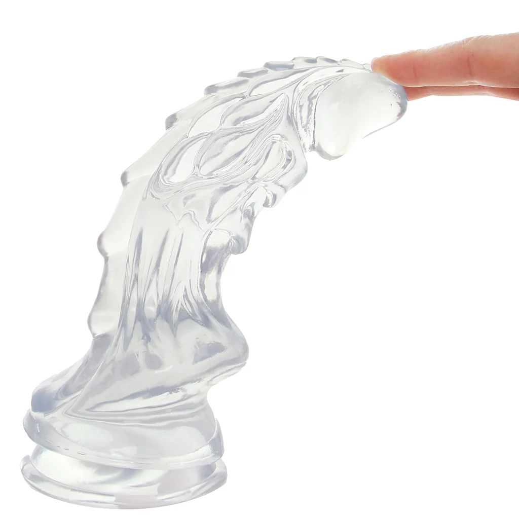 Crystal Jellies 8.5 Inch Invader Dildo in Clear - Image 7