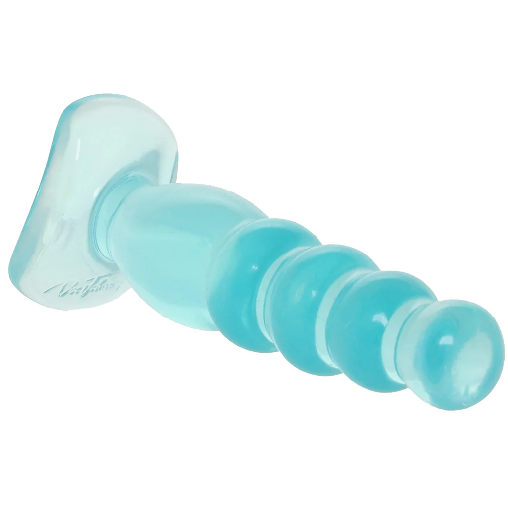 Crystal Jellies Beaded Anal Delight Dildo in Teal - Image 2