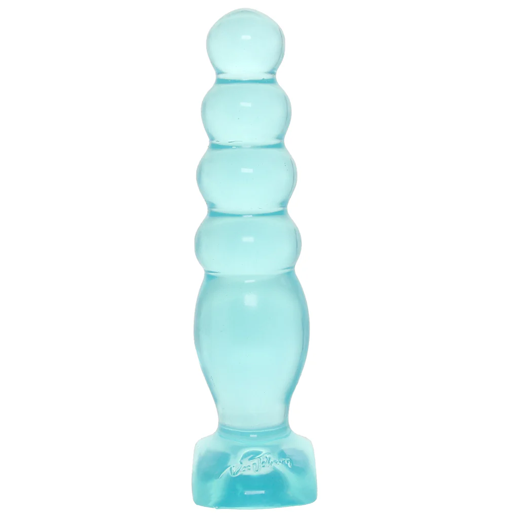 Crystal Jellies Beaded Anal Delight Dildo in Teal - Image 6