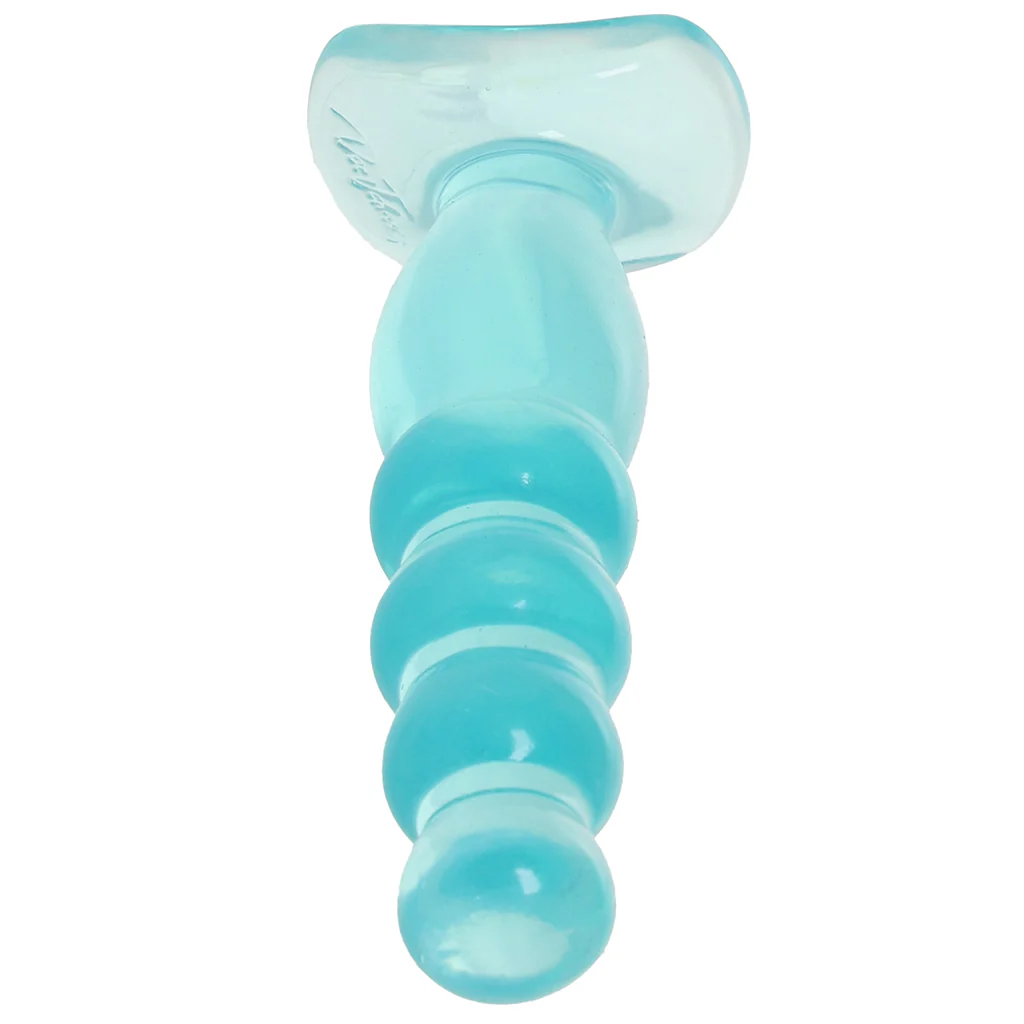 Crystal Jellies Beaded Anal Delight Dildo in Teal - Image 8