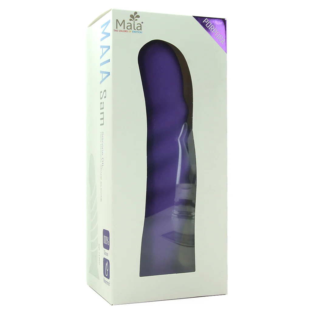 Kendall Silicone Dildo in Neon Purple - Image 6