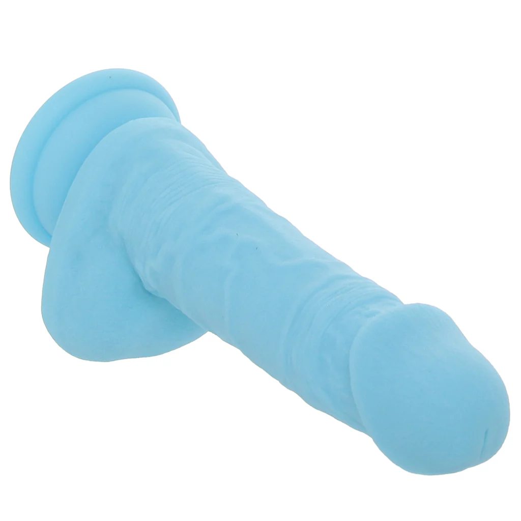 Declan 6.5 Inch Silicone Dildo in Blue - Image 2