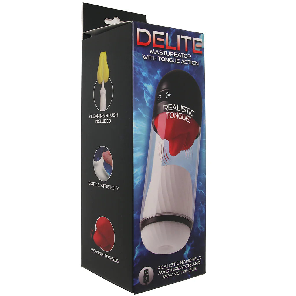 Delite Realistic Masturbator with Tongue Action - Image 9
