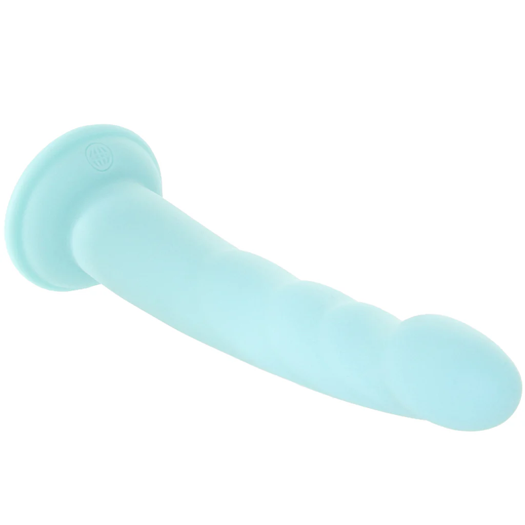 Dillio Platinum Slim Seven Dildo in Teal - Image 2