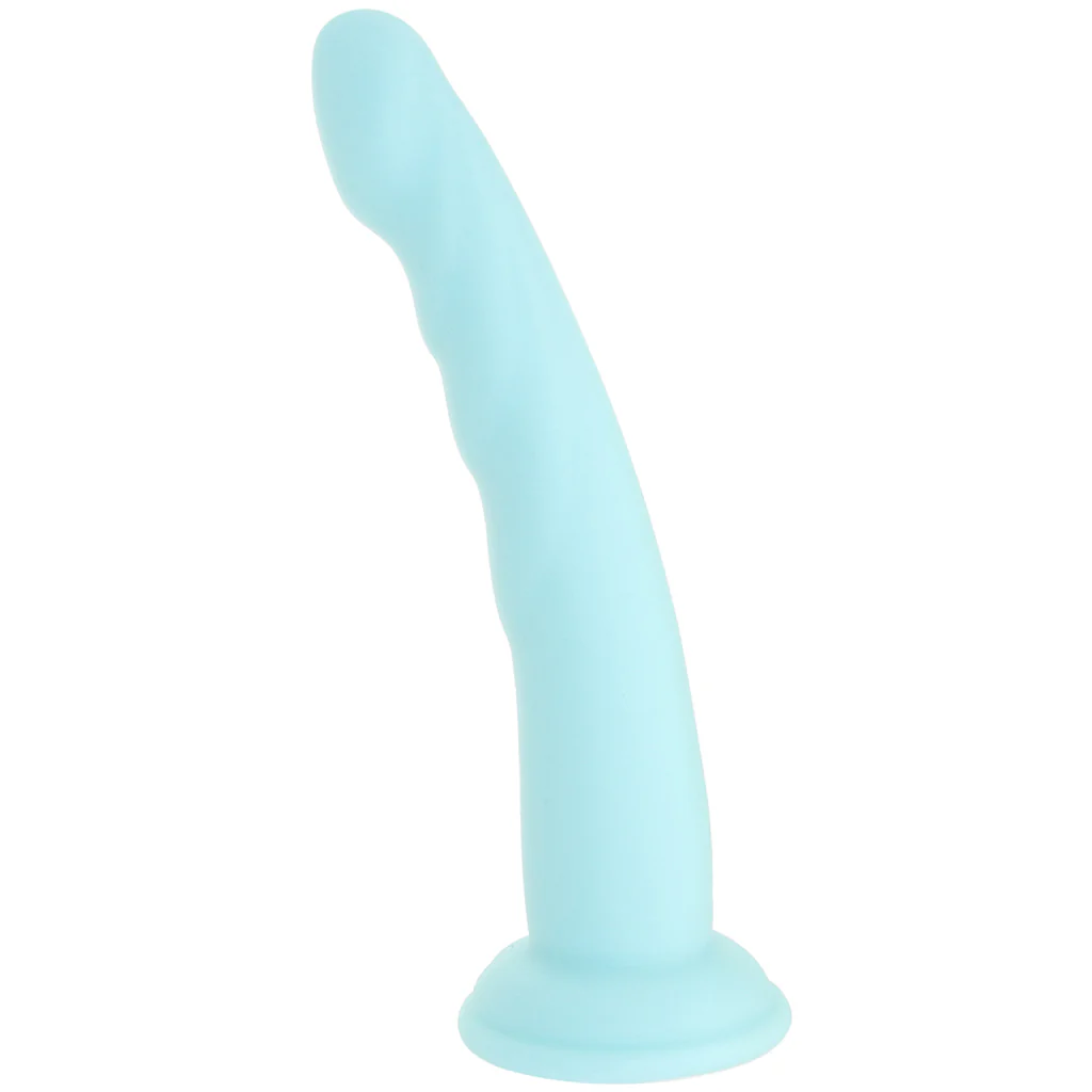 Dillio Platinum Slim Seven Dildo in Teal - Image 3