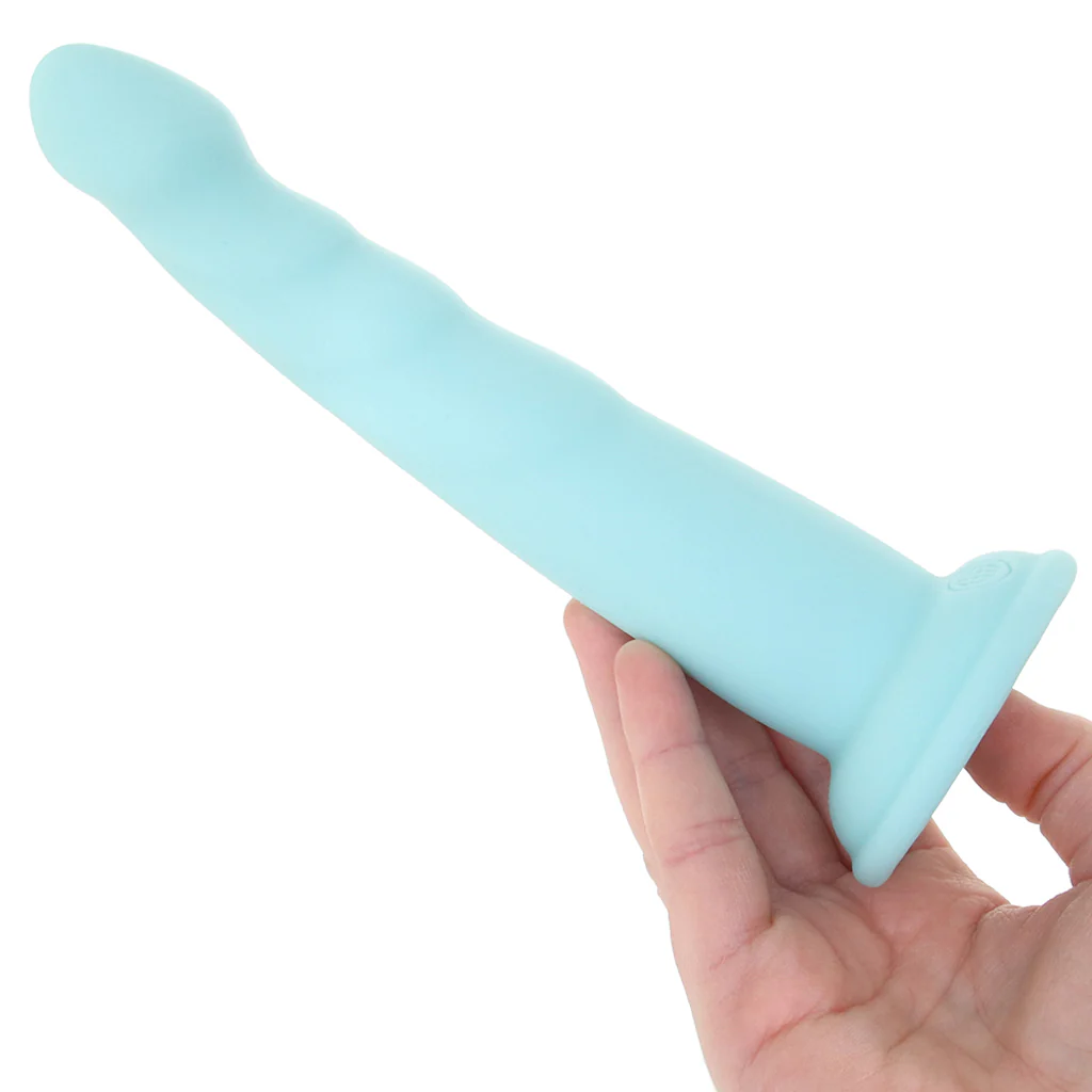 Dillio Platinum Slim Seven Dildo in Teal - Image 4