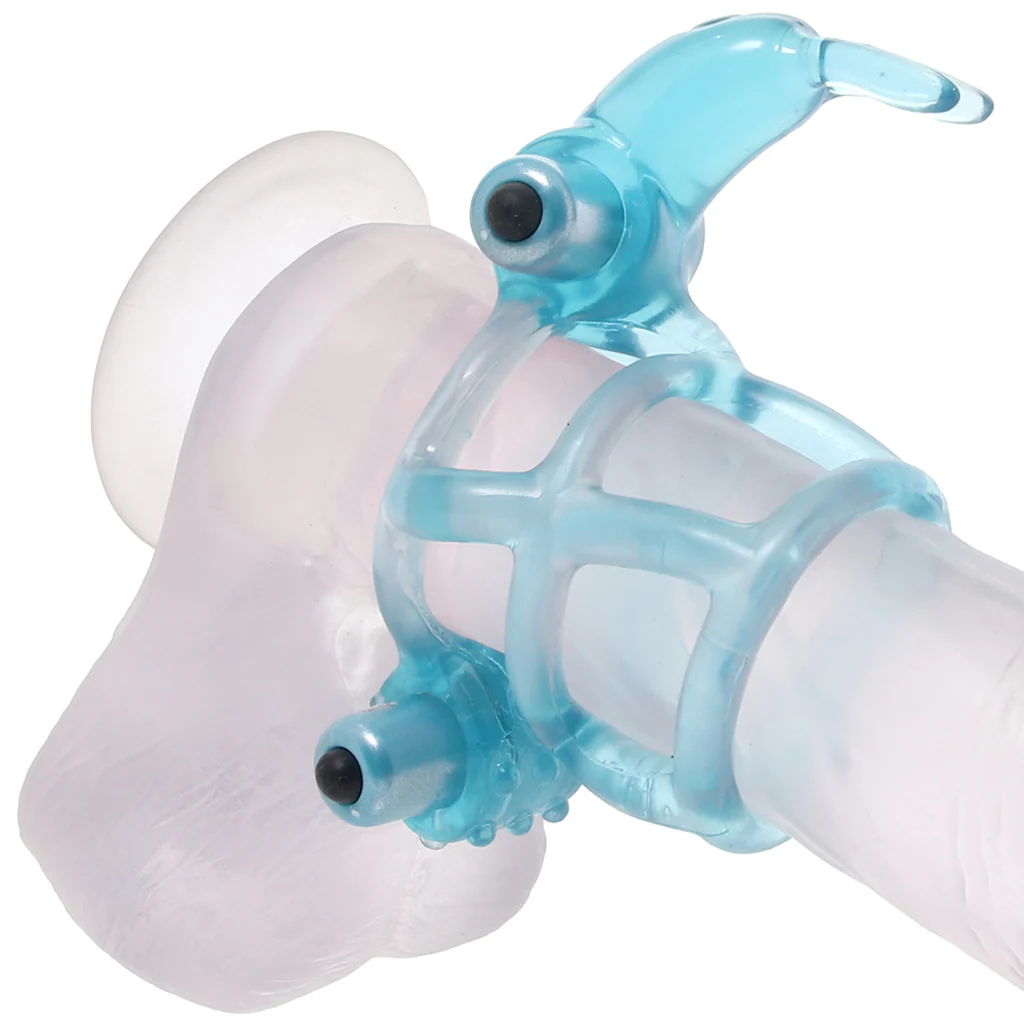 Double Trouble Vibrating Support System in Blue - Image 2