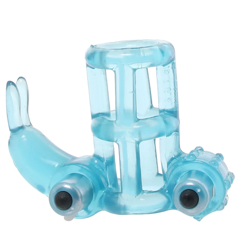 Double Trouble Vibrating Support System in Blue - Image 3