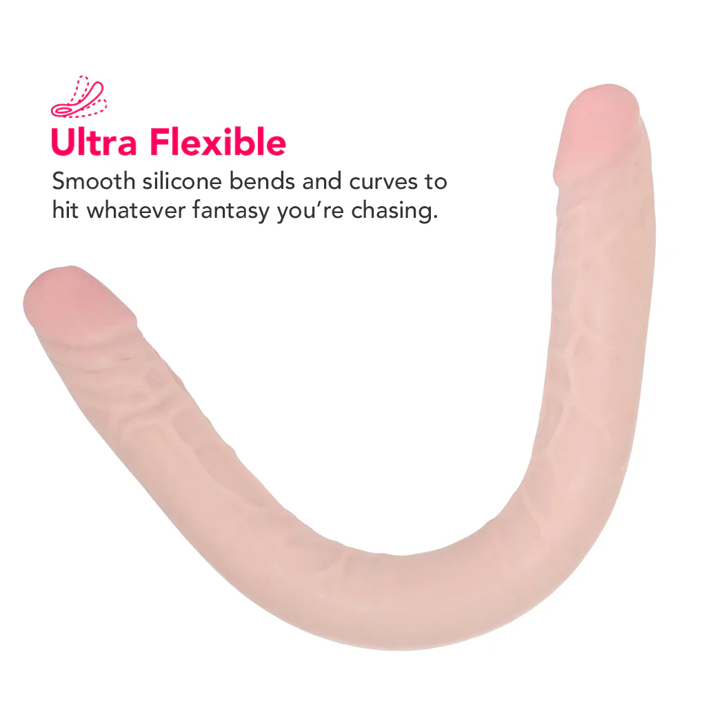 Dr. Skin+ 16.5 Inch Posable Silicone Double Dildo - Image 3