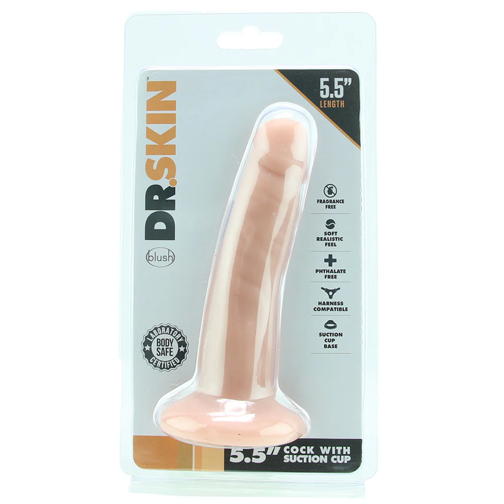 Dr. Skin 5.5 Inch Cock with Suction Cup in Beige - Image 6