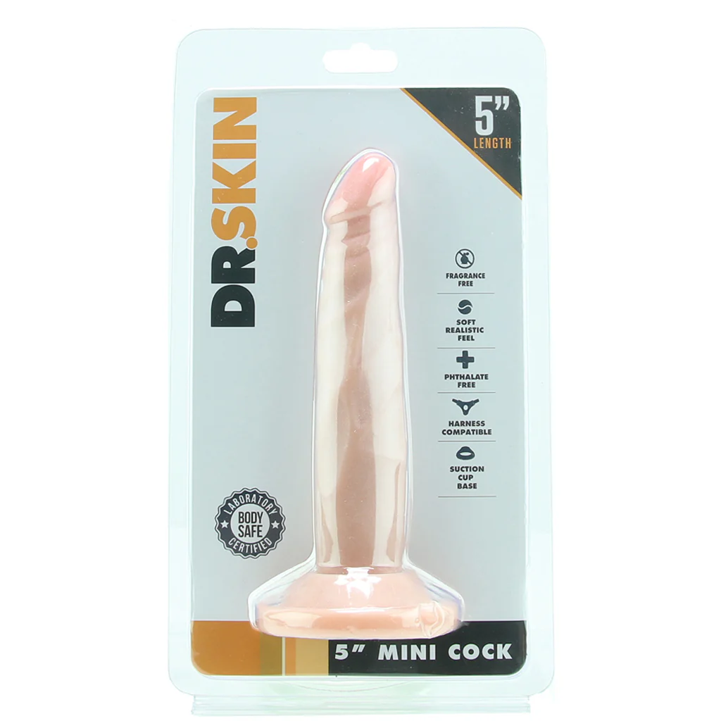 Dr. Skin 5 Inch Mini Cock in Beige - Image 6