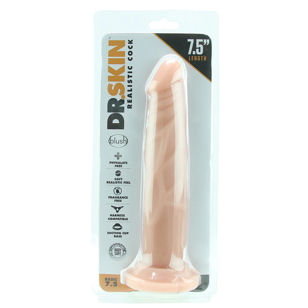 Dr. Skin Basic 7.5 Inch Realistic Cock in Beige - Image 6