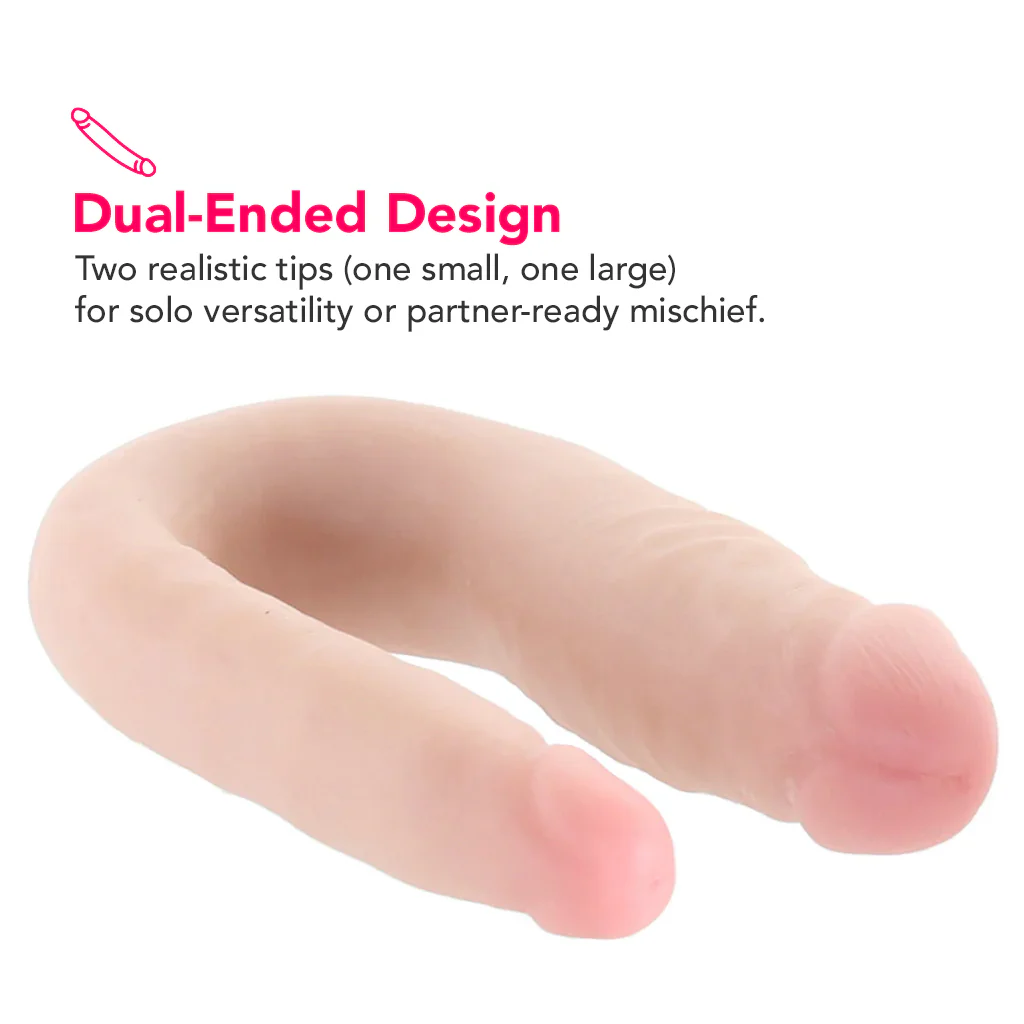 Dr. Skin Mini 12 Inch Double Dildo in Vanilla - Image 2