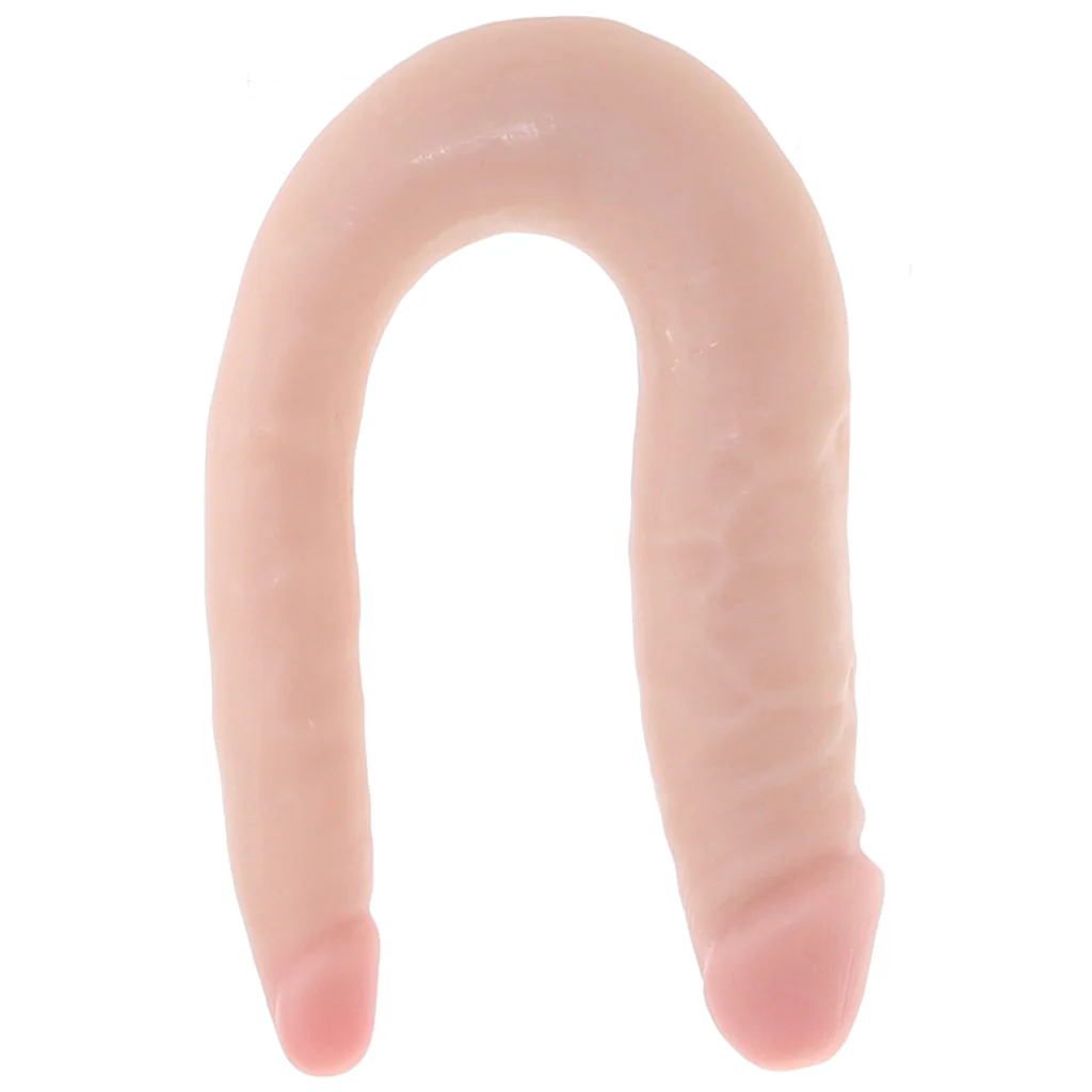 Dr. Skin Mini 12 Inch Double Dildo in Vanilla - Image 3