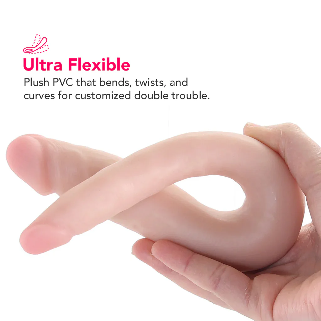 Dr. Skin Mini 12 Inch Double Dildo in Vanilla - Image 4