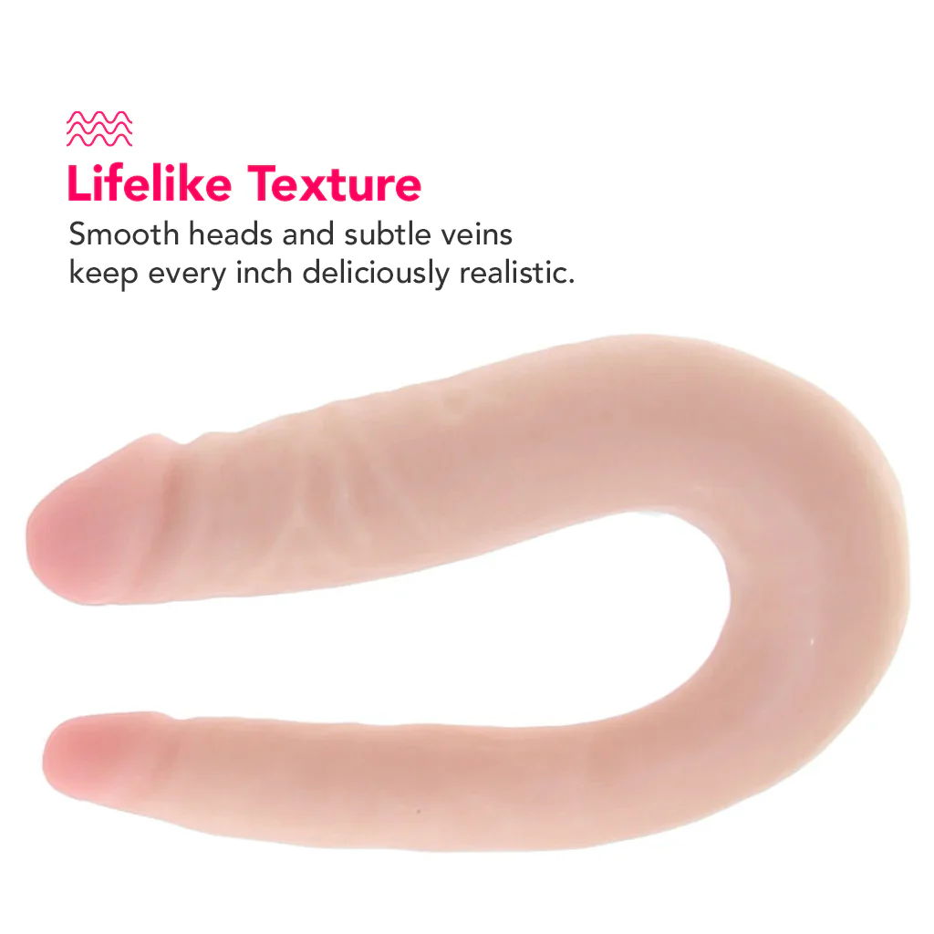 Dr. Skin Mini 12 Inch Double Dildo in Vanilla - Image 5