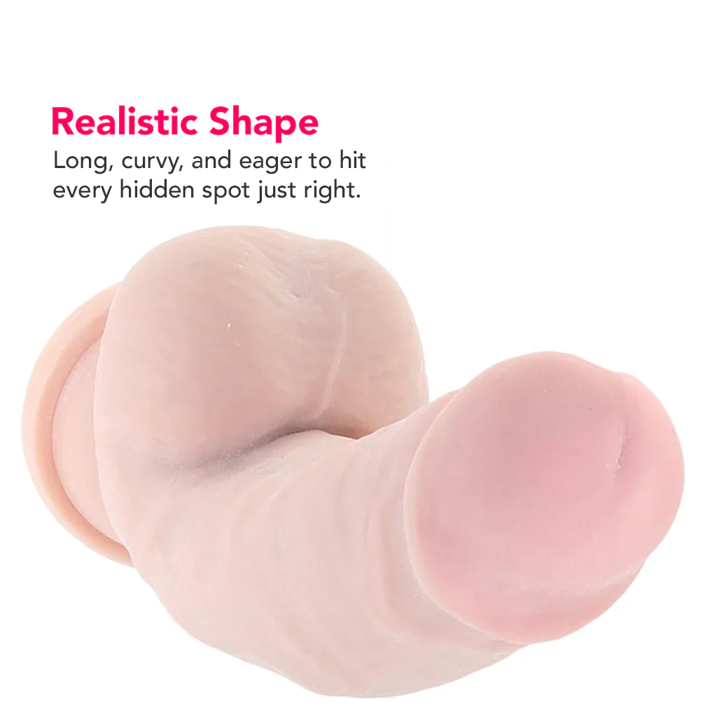 Dr. Skin Plus 7 Inch Girthy Poseable Dildo in Vanilla - Image 2