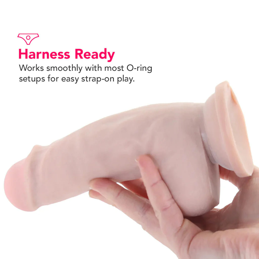 Dr. Skin Plus 7 Inch Girthy Poseable Dildo in Vanilla - Image 4