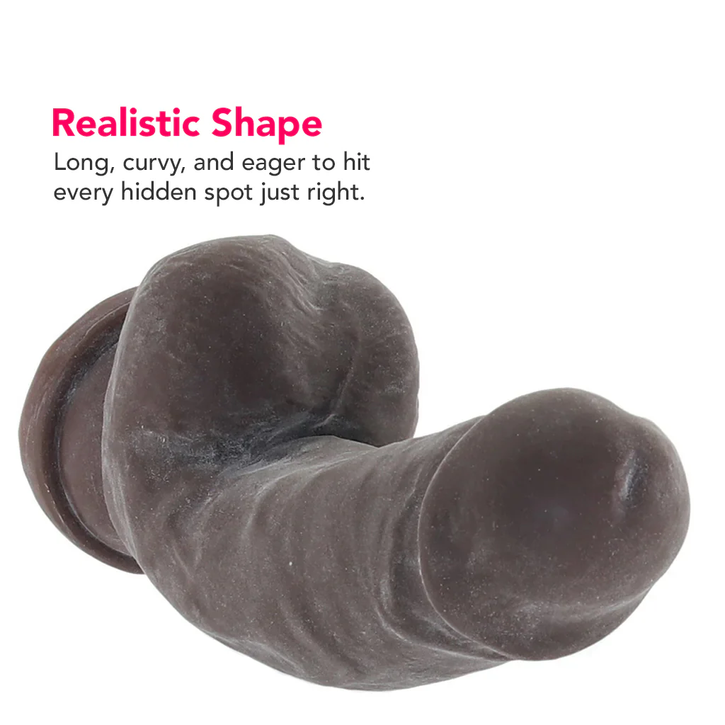 Dr. Skin Plus 7 Inch Girthy Poseable Dildo in Chocolate - Image 2