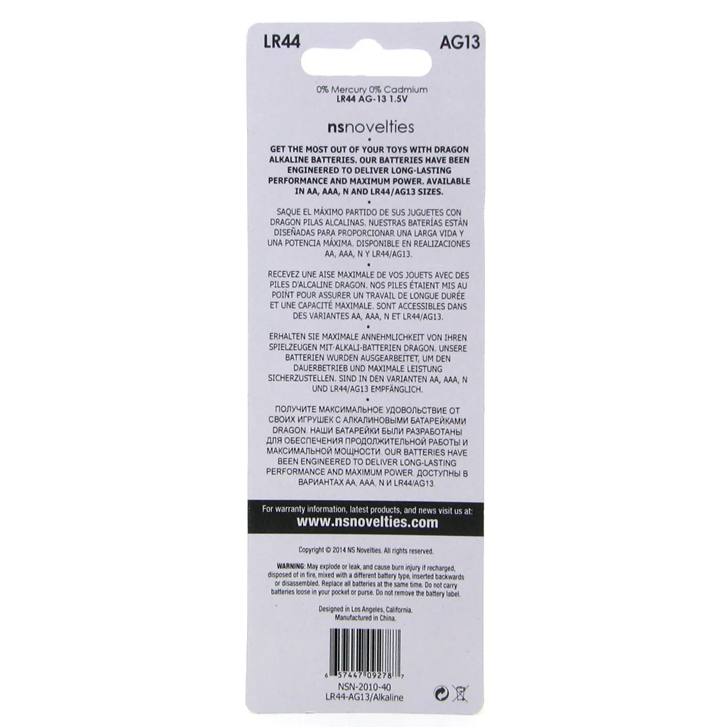 Dragon Alkaline LR44/AG13 Watch Batteries 10 Pack - Image 2