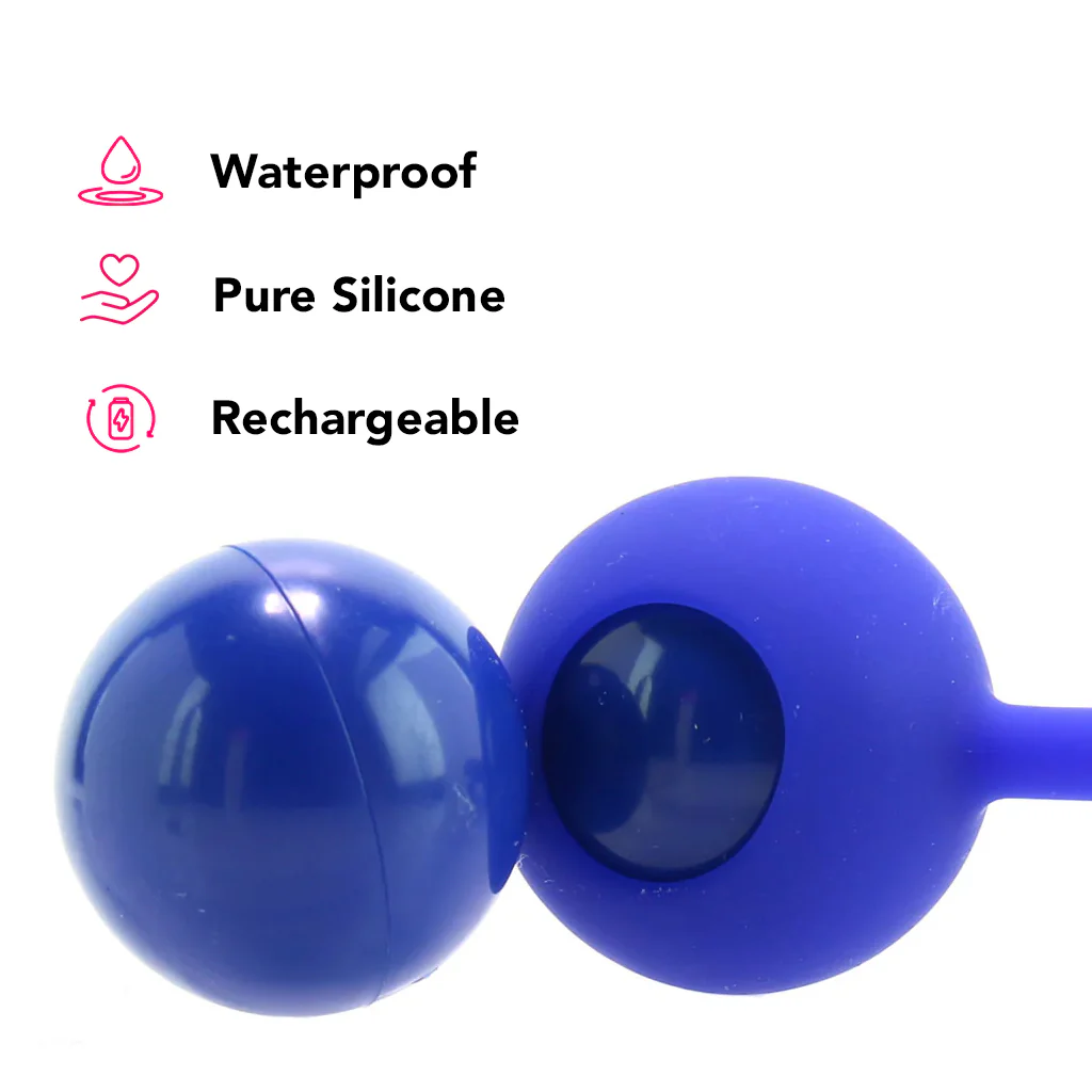 Dual Rockin' Rim Enhancer Cock Ring in Blue - Image 5