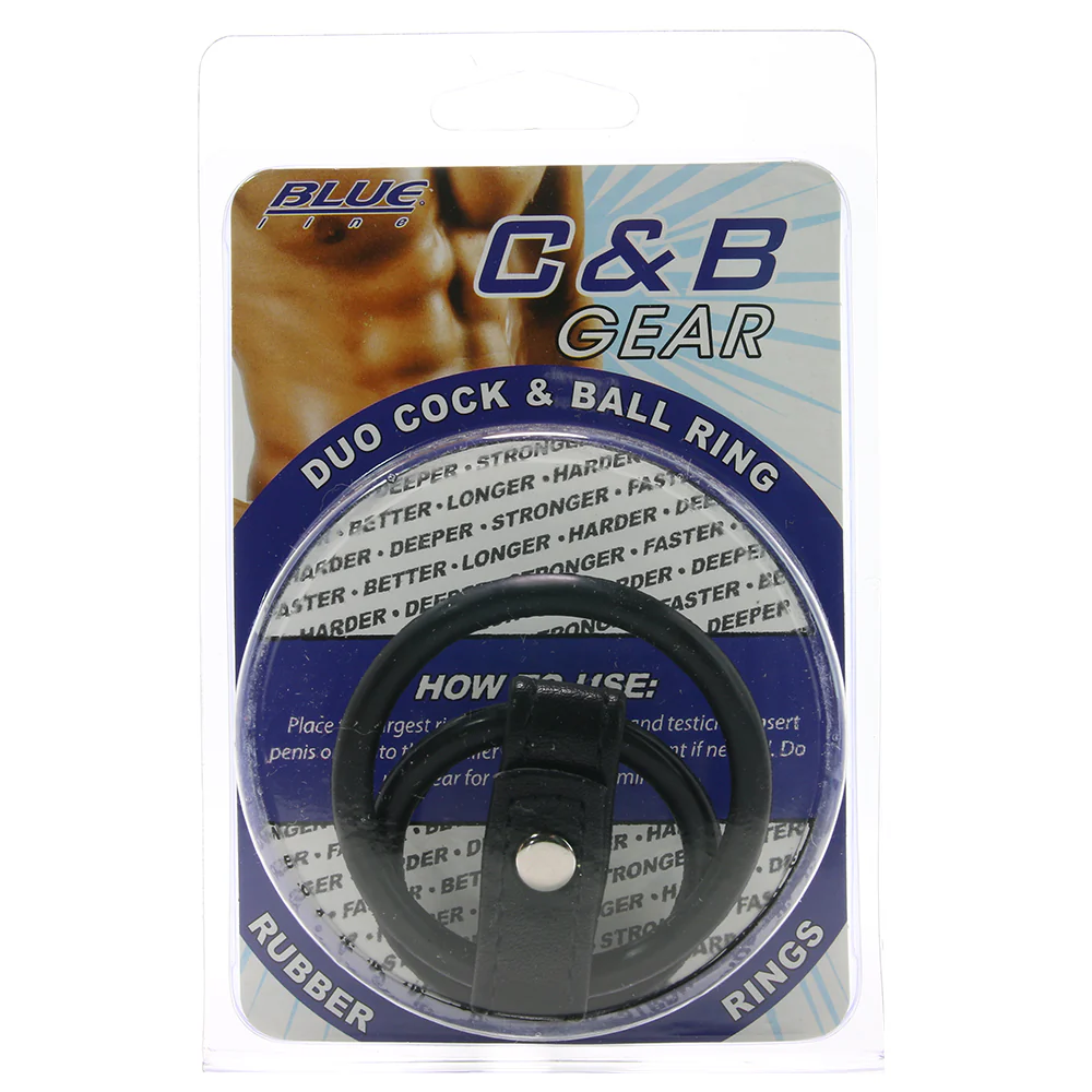 Blue Line Duo Cock & Ball Ring - Image 6