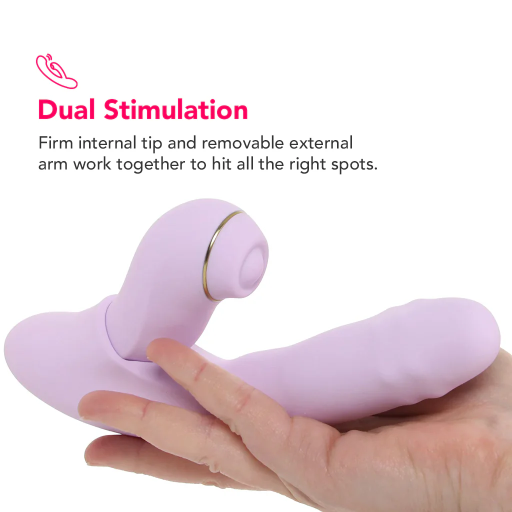 DuoGlow Thrusting Beaded Vibe with Pulsing Stimulator - Image 4