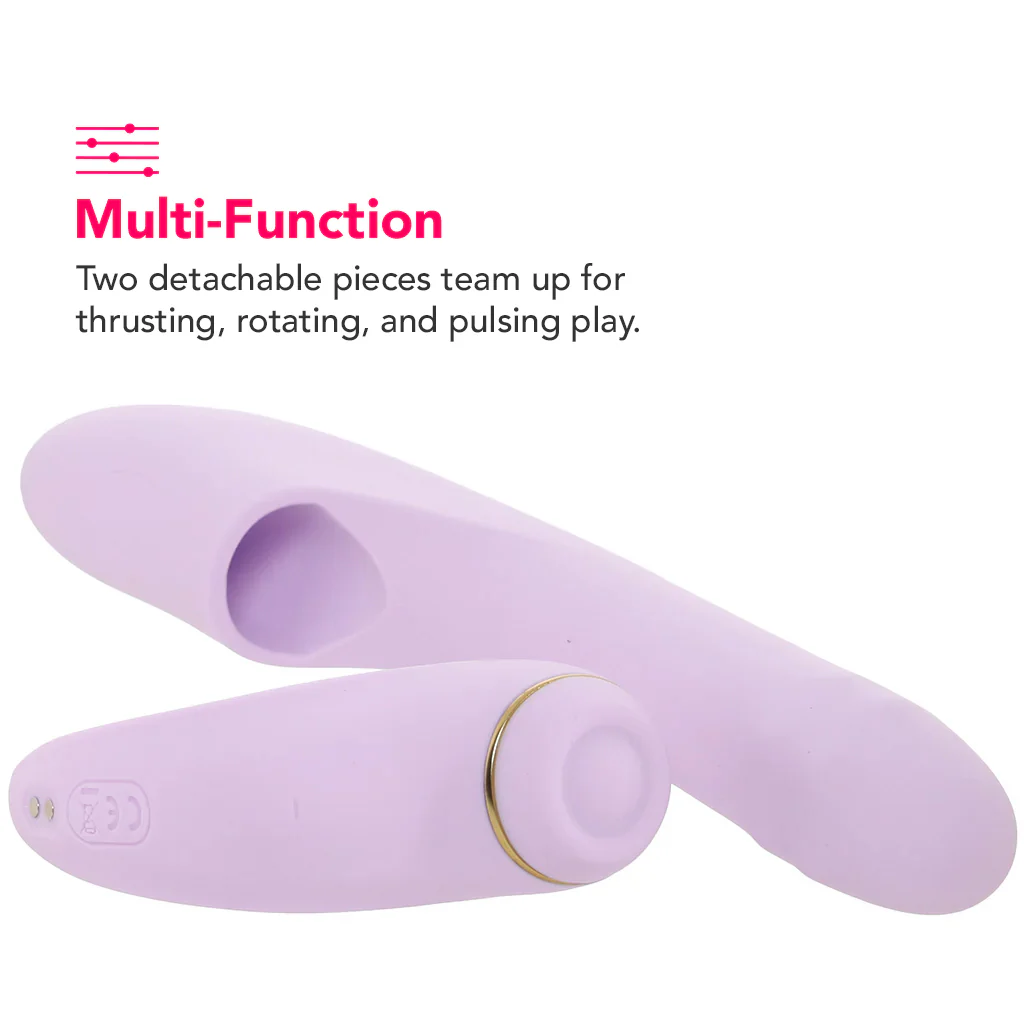 DuoGlow Thrusting Beaded Vibe with Pulsing Stimulator - Image 5