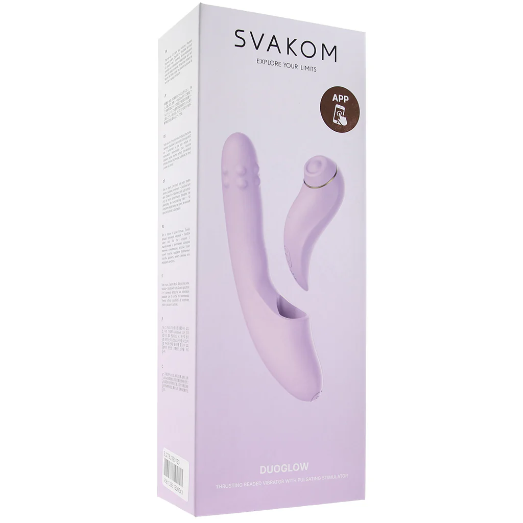 DuoGlow Thrusting Beaded Vibe with Pulsing Stimulator - Image 9