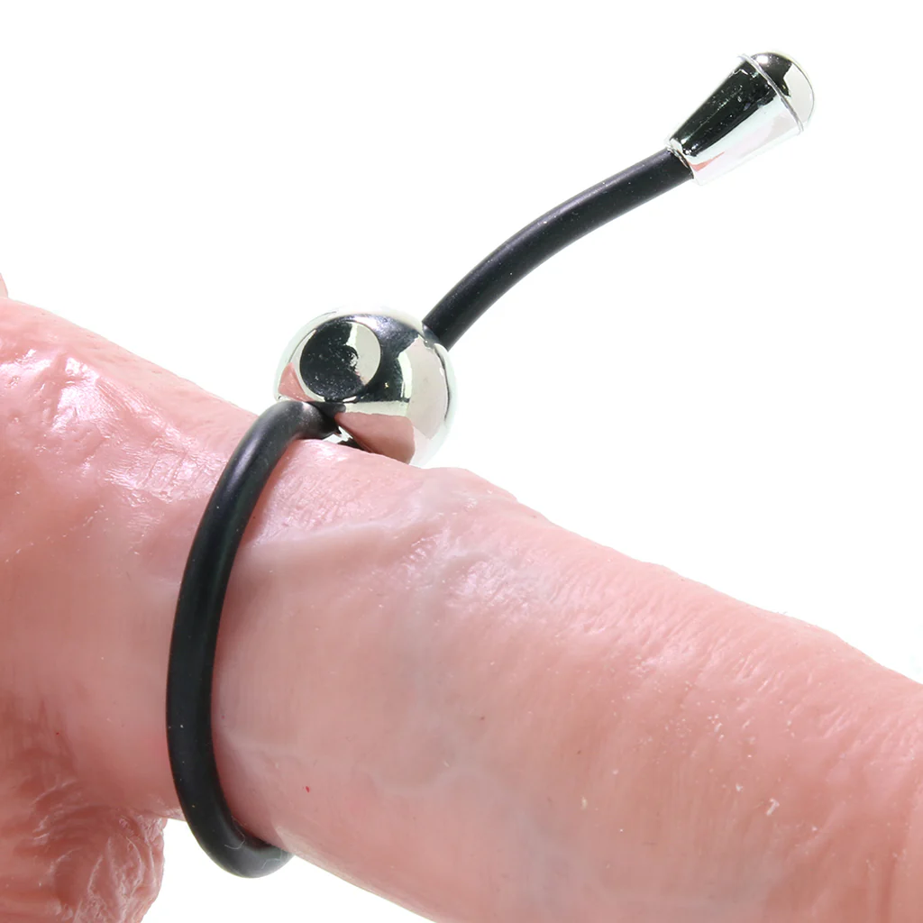 E-Z Cinch Silicone Lasso Cock Ring in Black - Image 2