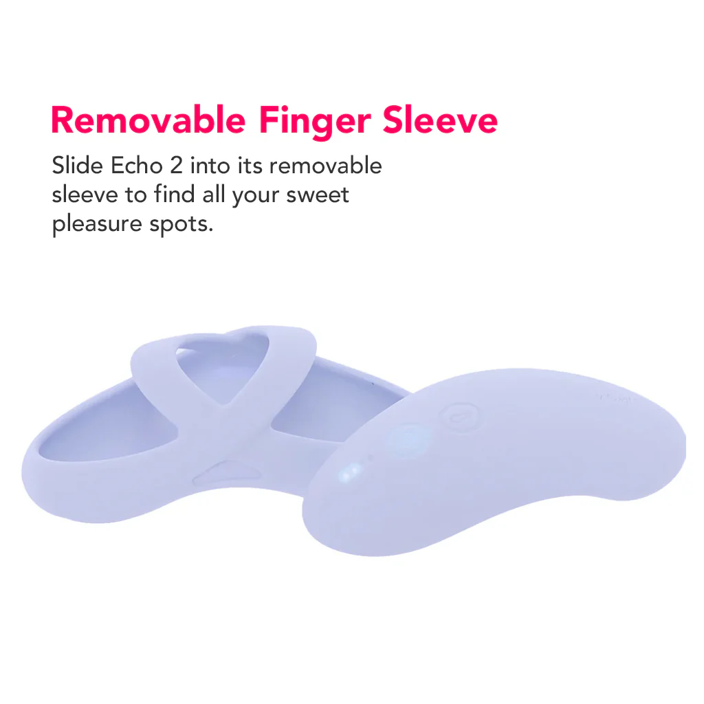 Echo 2 Flexible Panty and Finger Vibe in Sky Blue - Image 2