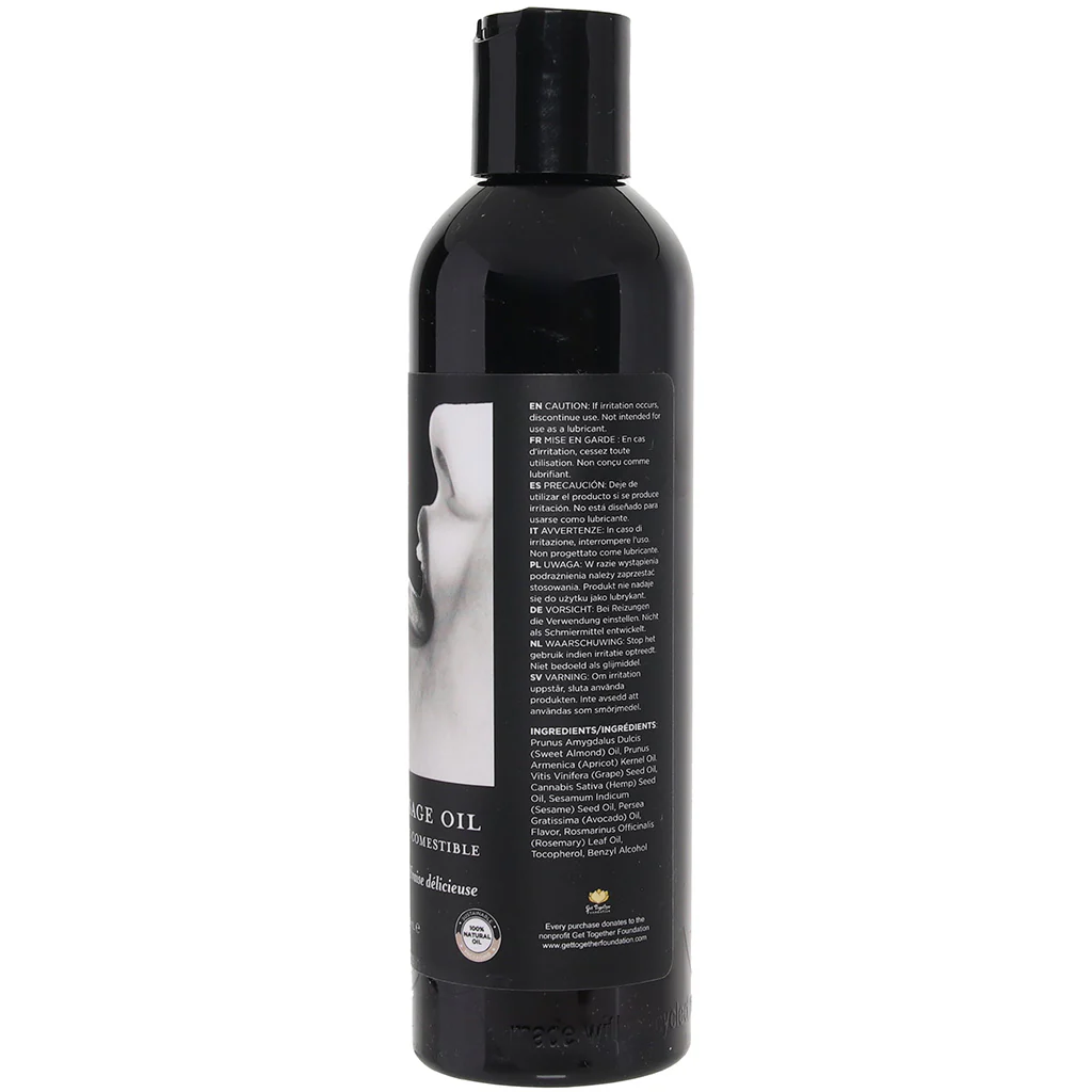 Edible Massage Oil 8oz/236ml in Strawberry - Image 3