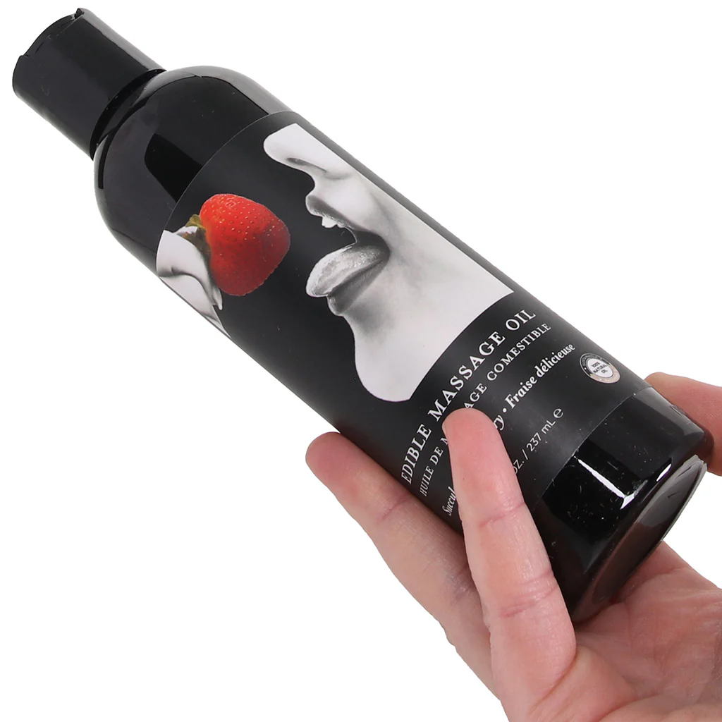 Edible Massage Oil 8oz/236ml in Strawberry - Image 6