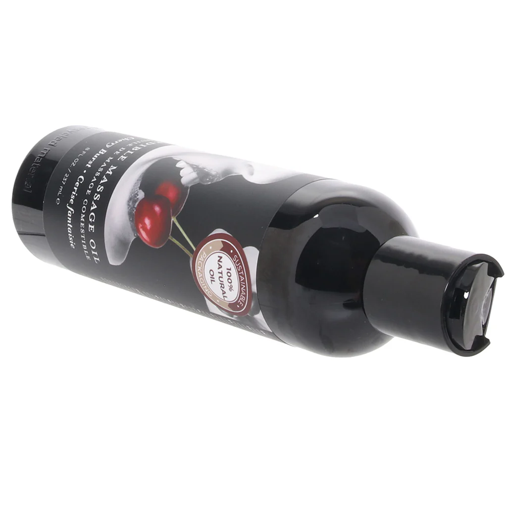 Edible Massage Oil 8oz/236ml in Cherry Burst - Image 2