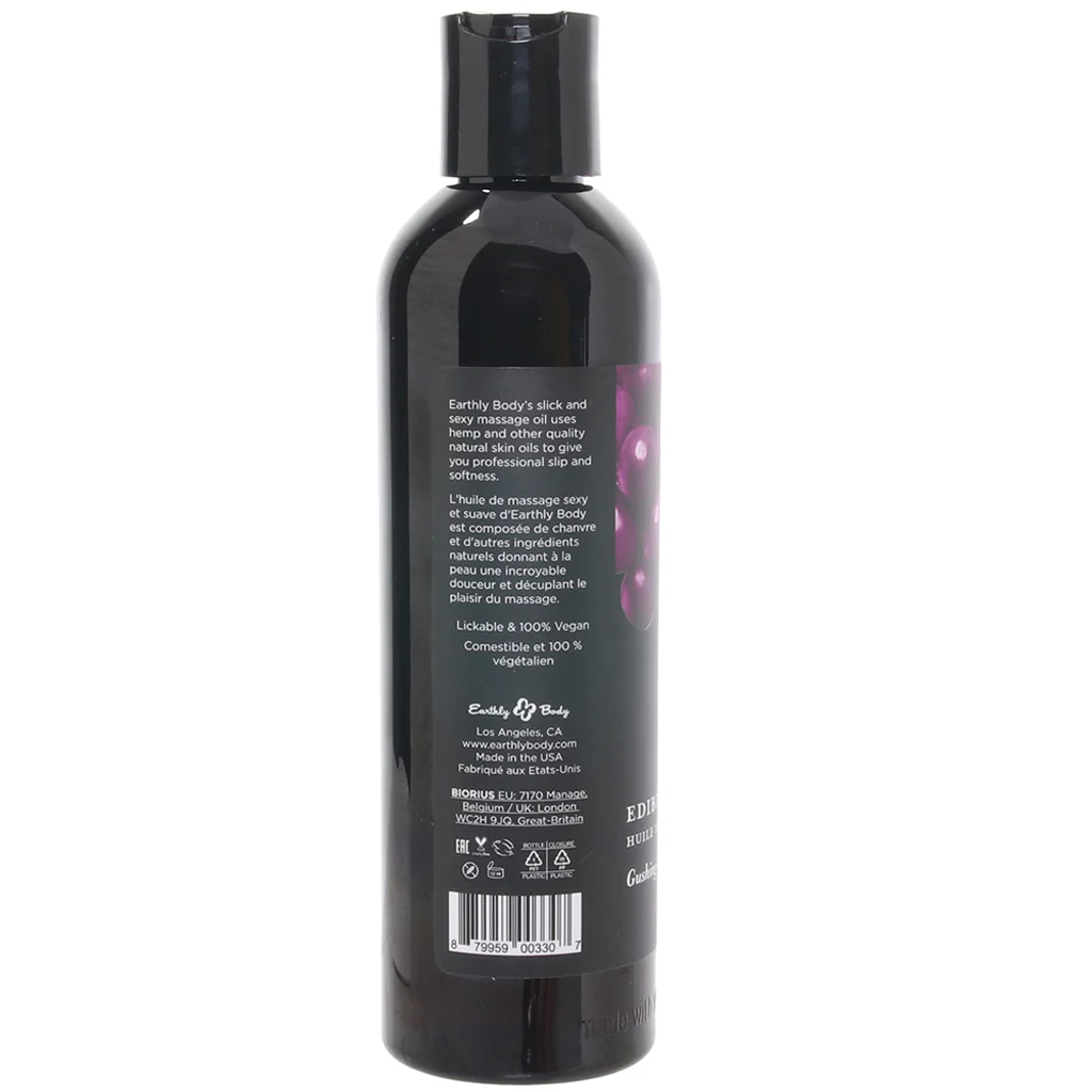 Edible Massage Oil 8oz/236ml in Gushing Grape - Image 6