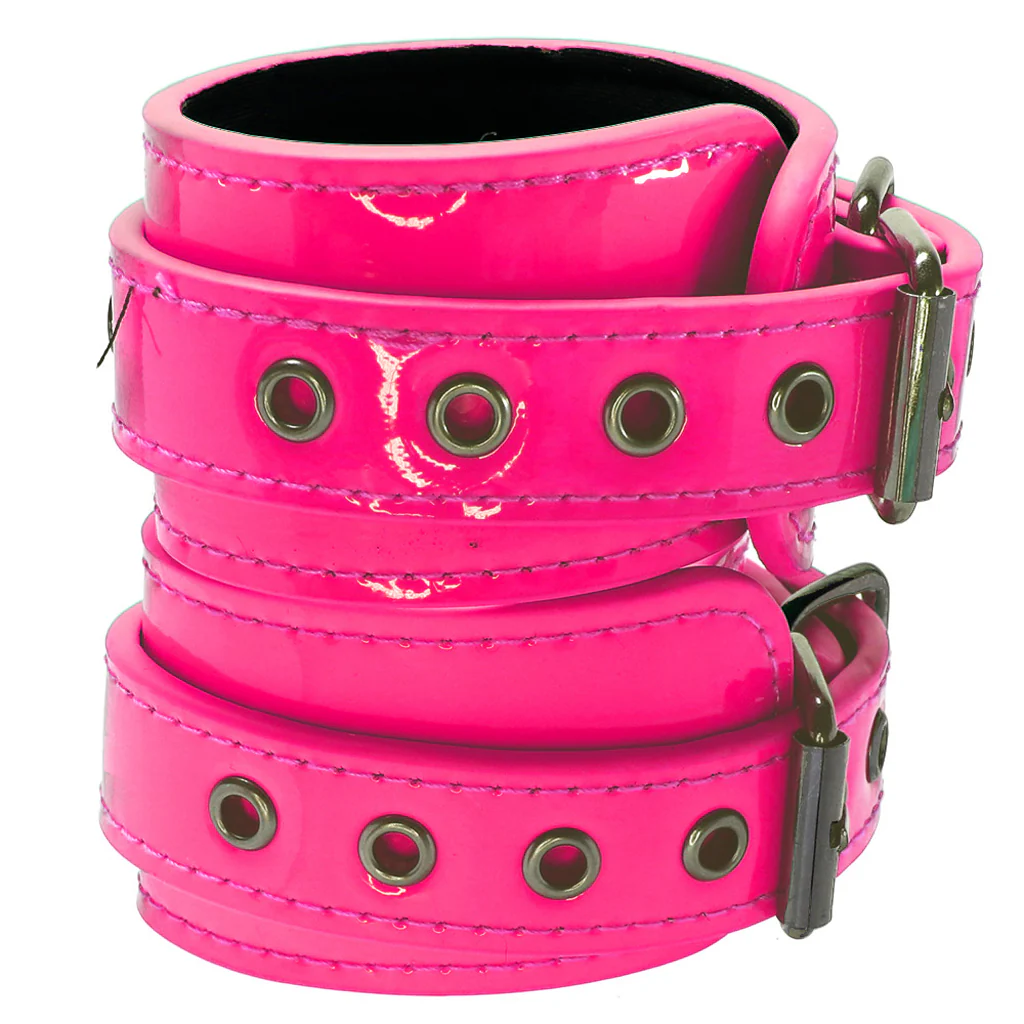 Electra Play Things Ankle Cuffs in Neon Pink - Image 2