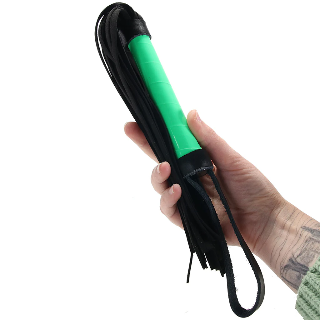 Electra Play Things Flogger in Neon Green - Image 4