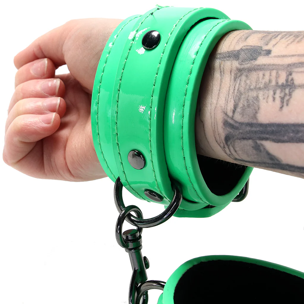 Electra Play Things Wrist Cuffs in Neon Green - Image 2