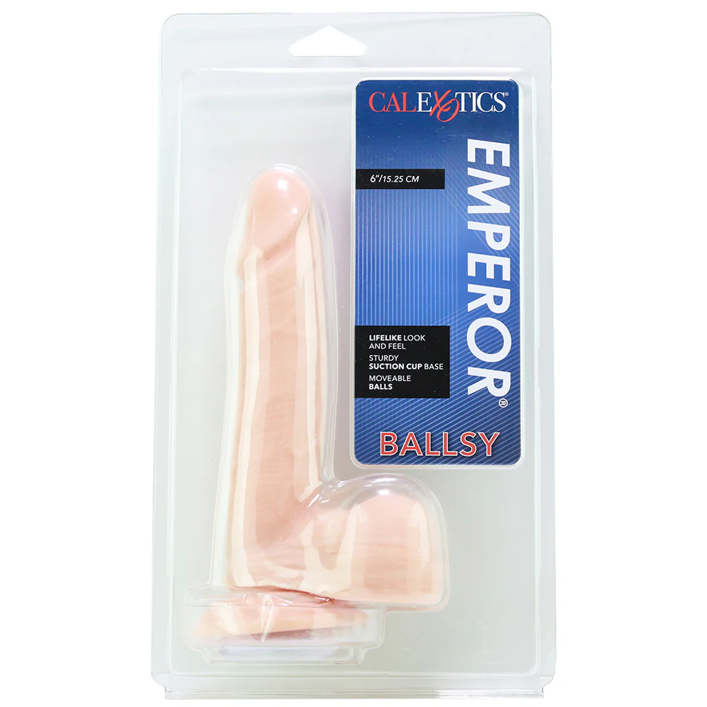 Emperor 6 Inch Ballsy Suction Dildo in Light - Image 6
