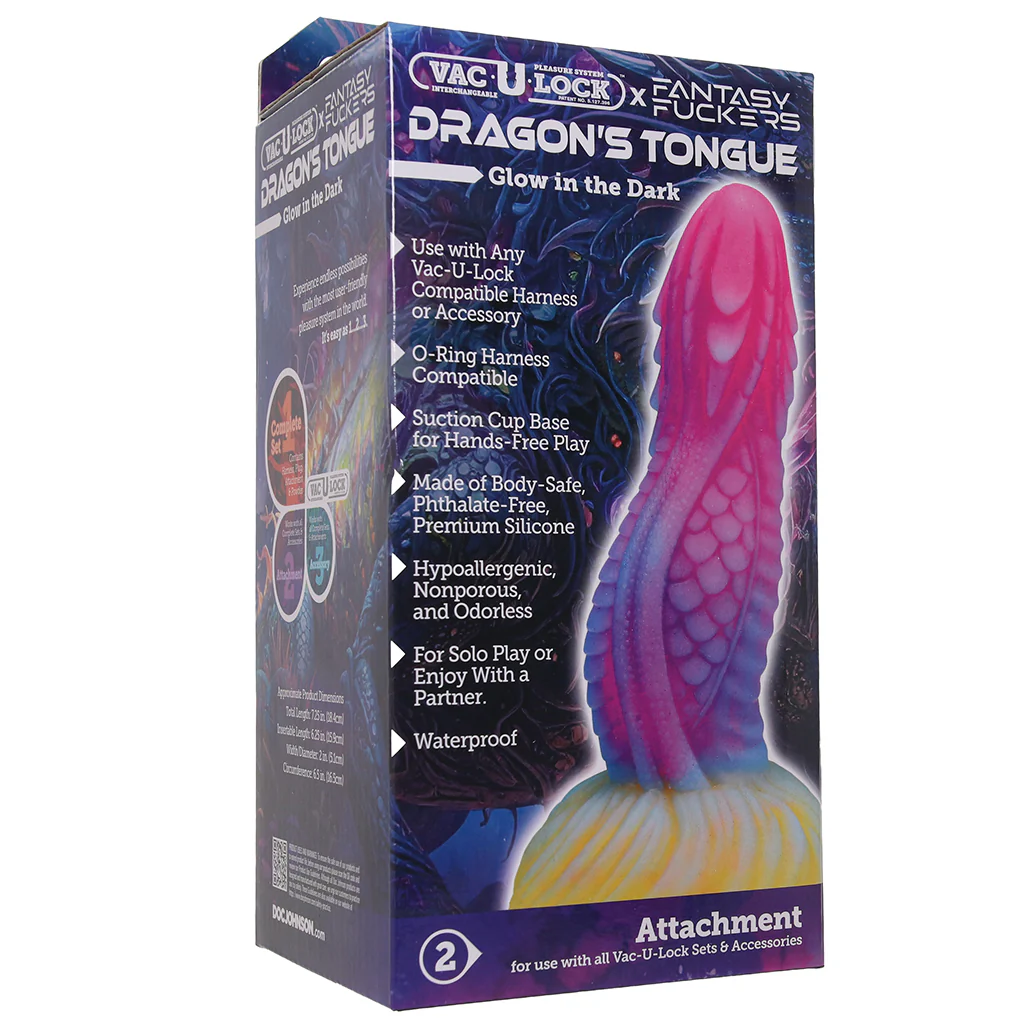 Fantasy F*ckers Dragon's Tongue Vac-U-Lock Dildo - Image 9