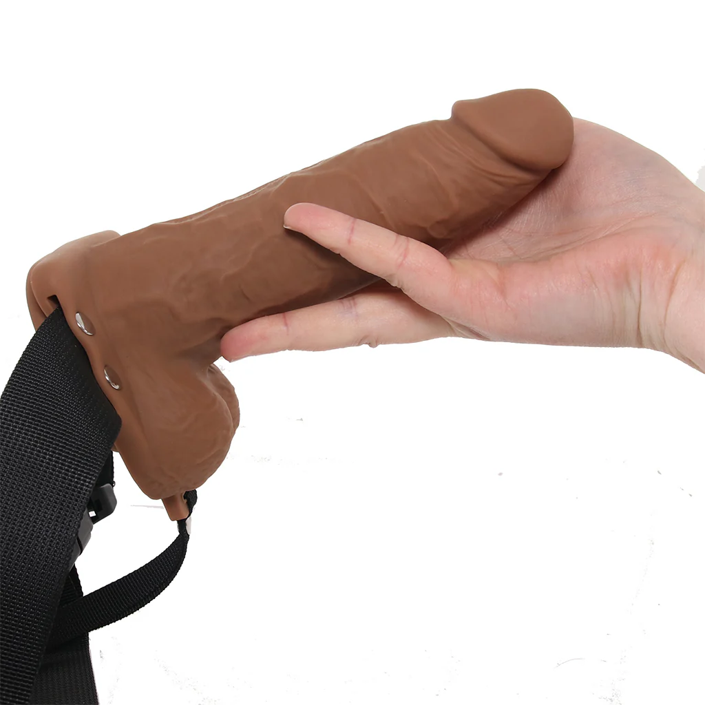Fantasy X-tensions 6 Inch Hollow Strap-On Vibe in Brown - Image 4
