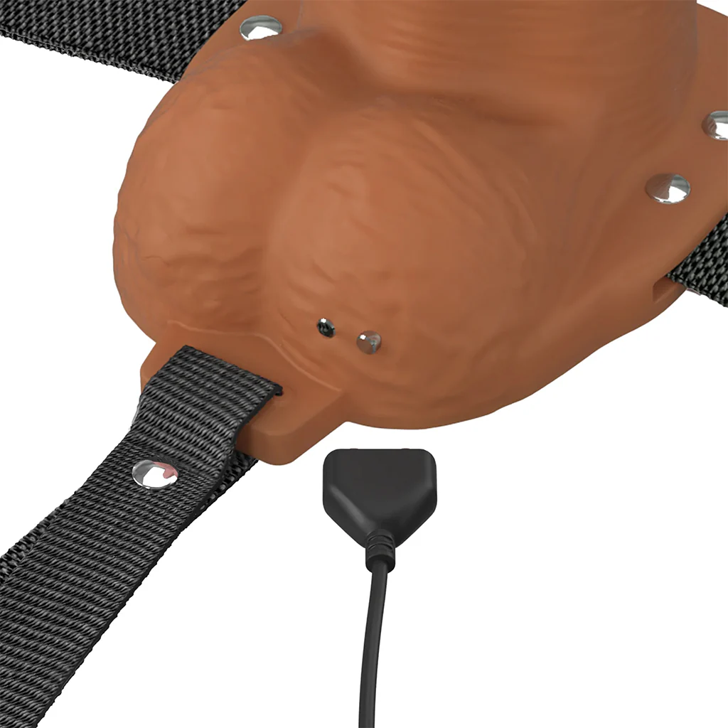 Fantasy X-tensions 6 Inch Hollow Strap-On Vibe in Brown - Image 7