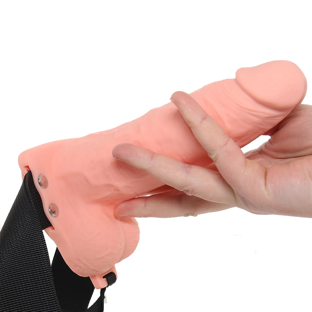Fantasy X-tensions 6 Inch Hollow Strap-On Vibe in Light - Image 4