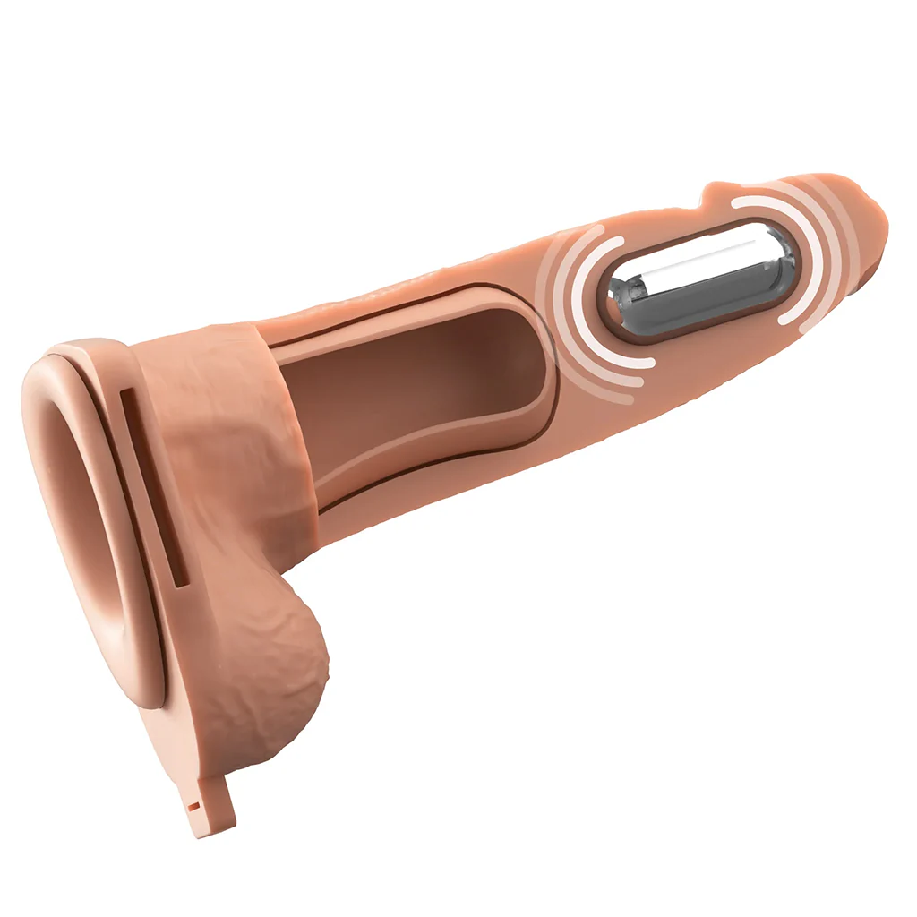 Fantasy X-tensions 6 Inch Hollow Strap-On Vibe in Light - Image 6
