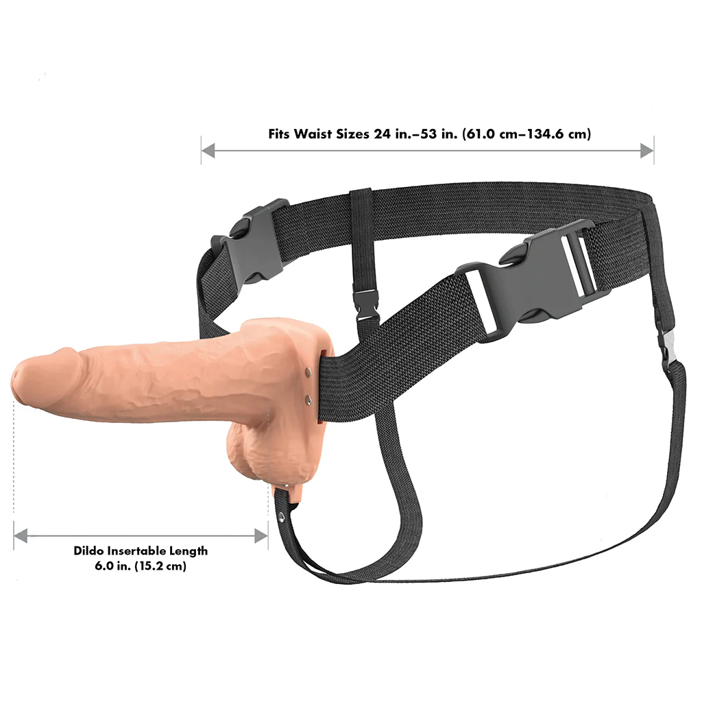 Fantasy X-tensions 6 Inch Hollow Strap-On Vibe in Light - Image 8