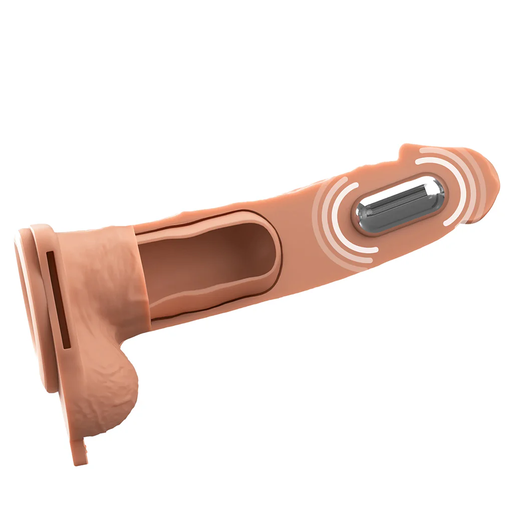 Fantasy X-tensions 7 Inch Hollow Strap-On Vibe in Light - Image 6