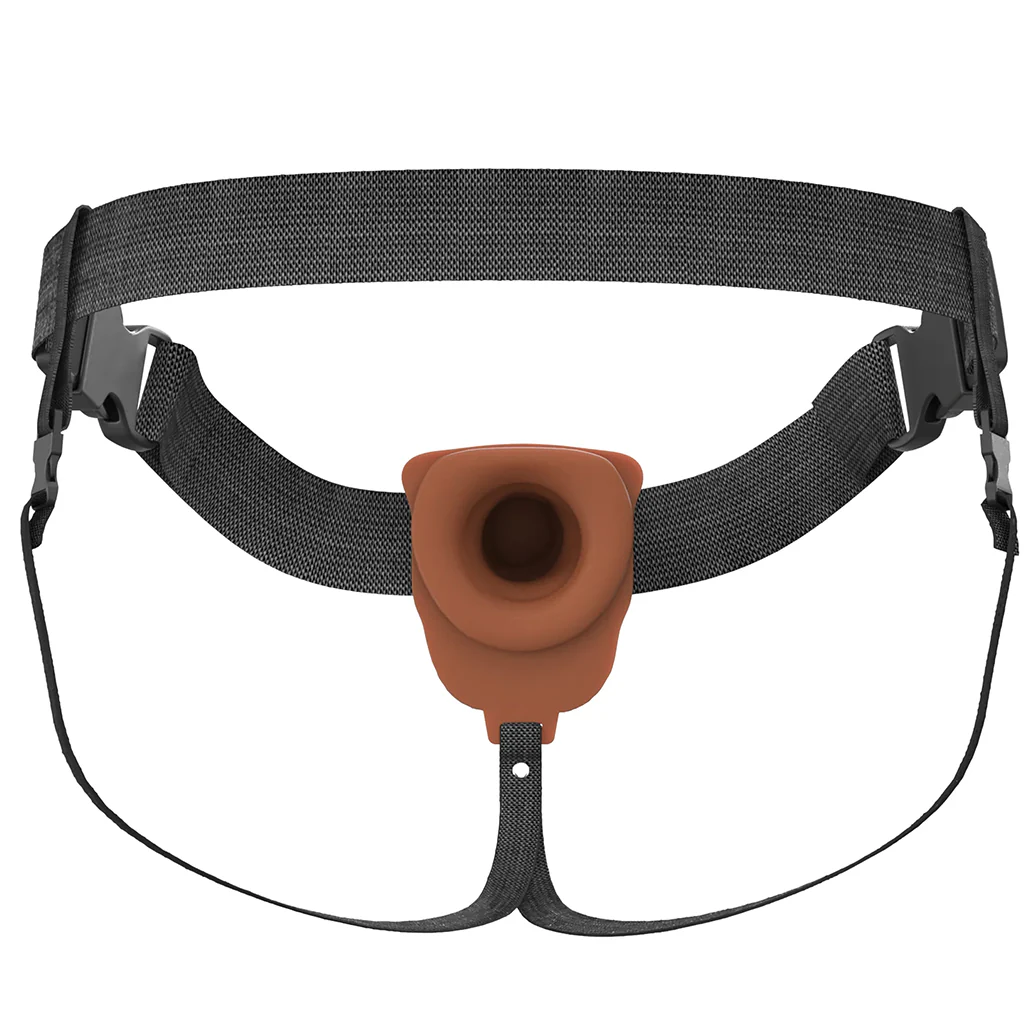 Fantasy X-tensions 8 Inch Hollow Strap-On Vibe in Brown - Image 5