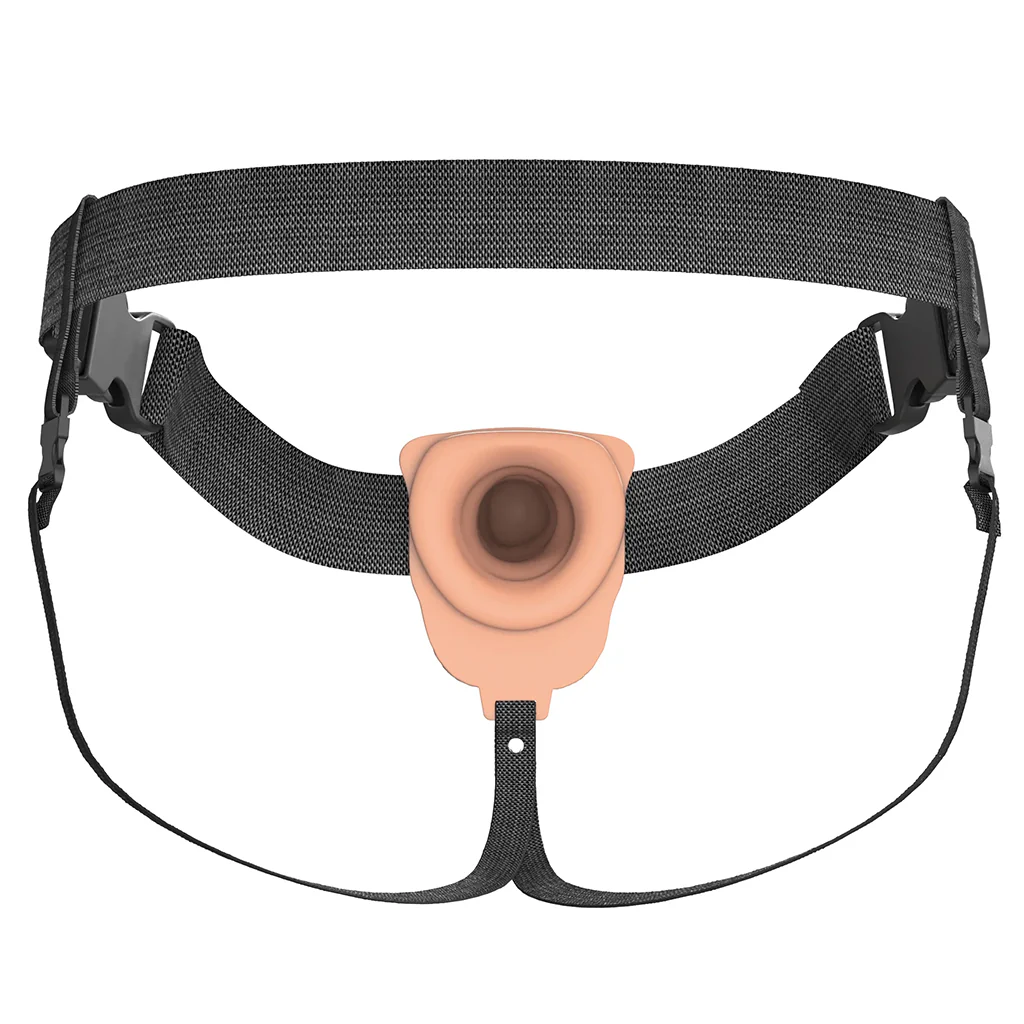 Fantasy X-tensions 8 Inch Hollow Strap-On Vibe in Light - Image 5