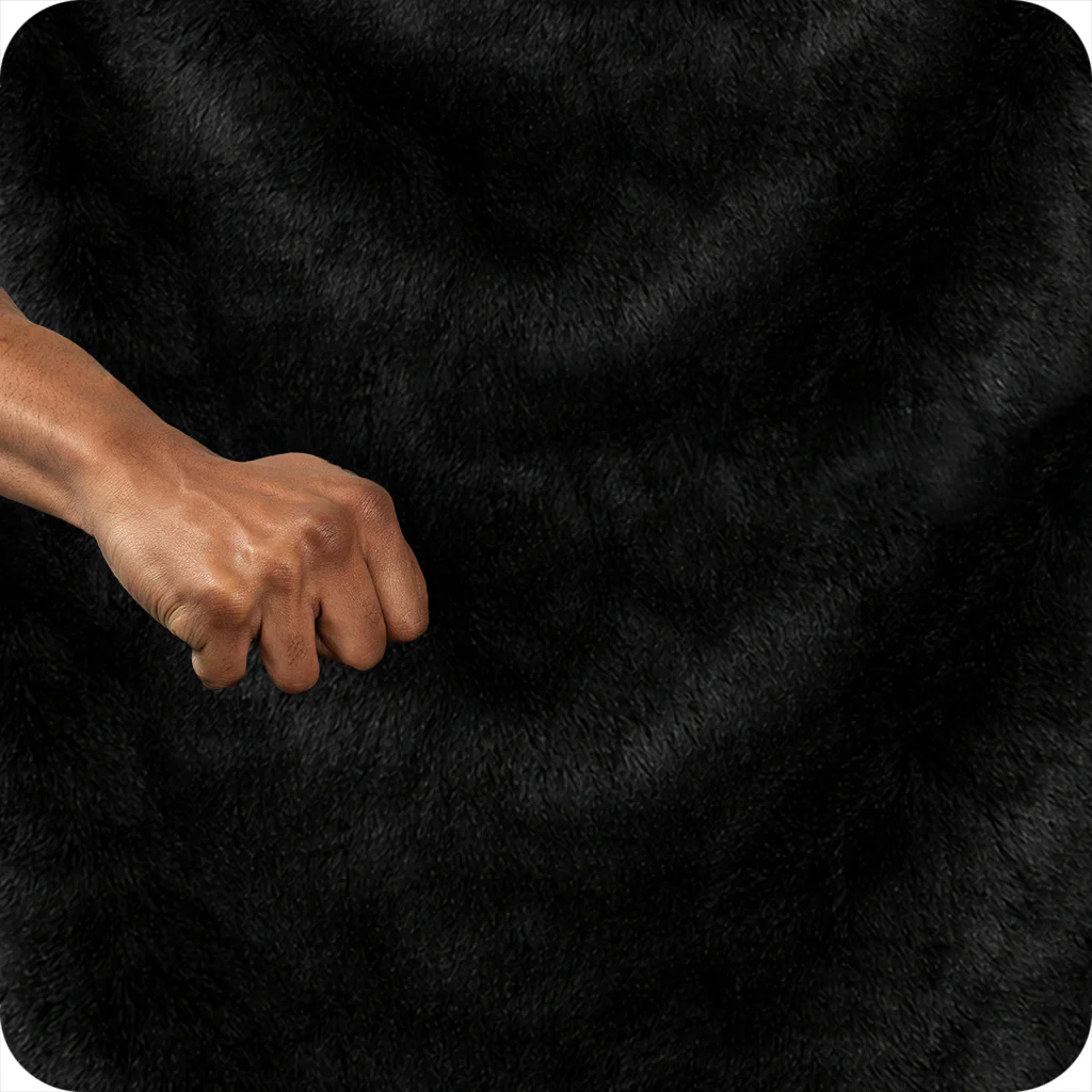 Fascinator Queen Faux Fur Throw in Black - Image 7