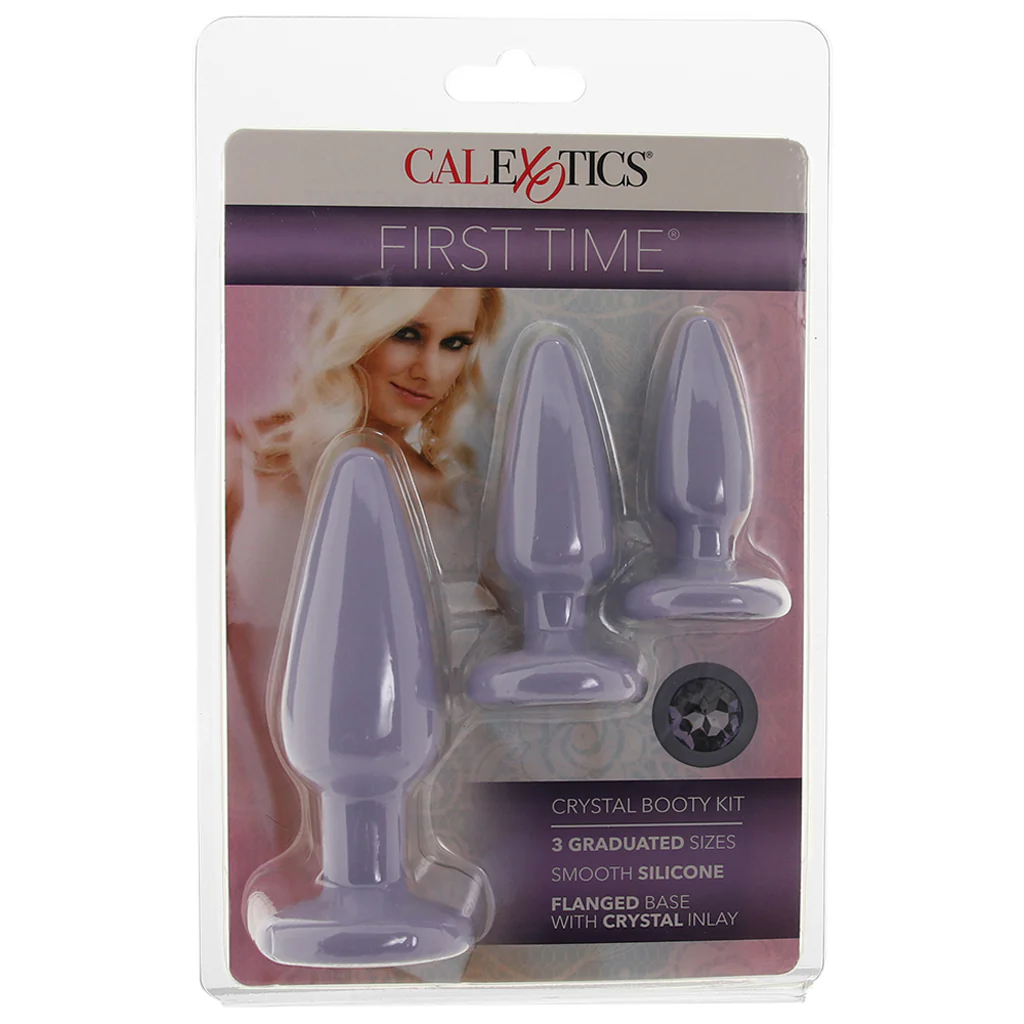 First Time Crystal Booty Anal Plug Set in Purple - Image 6